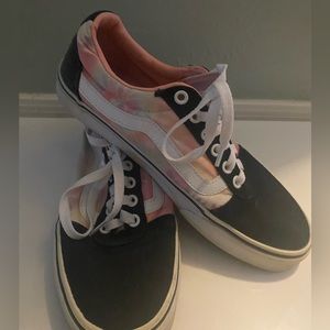 Pink tie die vans
